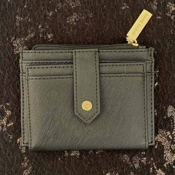 Anne Klein Bifold Faux Leather Wallet used - Pegged Card Case Coin Compartment - Picture 1 of 9